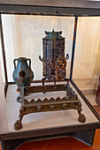 A 1st Century bronze brazier, stove & chafing dish from Pompeii in the National Archaeological Museum of Naples, Naples, Italy. From the House of the Faun, Building VI.12.2.