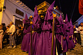 Procession of the Holy Sepulchre, Good Friday. Easter week. Santa Fe de Antioquia. Holy Week in Santa Fe de Antioquia. The celebration of this Catholic tradition in this municipality in the department of Antioquia, Colombia, is one of the most important in the country. The processions through its old cobblestone streets are a tradition dating back to the colonial era and are accompanied by the smoke of incense and the songs and prayers of the penitents who accompany them.