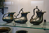 1st Century bronze askoi in the Vesuvian Life Gallery, National Archaeological Museum of Naples, Naples, Italy. From Herculaneum.