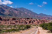 Ruta Nacional 68 through Las Ventanas in the Quebrada de las Conchas or Quebrada de Cafayate, Argentina.