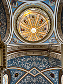 Ornate painted ceiling & dome in the Nuestra Señora de la Candelaria de la Viña Church, Salta, Argentina.