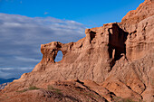 An eroded arch in Las Ventanas in the Quebrada de las Conchas or Quebrada de Cafayate, Argentina.