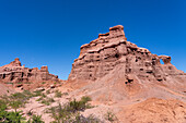 An eroded arch in Las Ventanas in the Quebrada de las Conchas or Quebrada de Cafayate, Argentina.