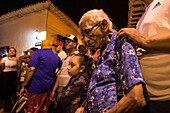 Procession of the Holy Sepulchre, Good Friday. Easter week. Santa Fe de Antioquia. Holy Week in Santa Fe de Antioquia. The celebration of this Catholic tradition in this municipality in the department of Antioquia, Colombia, is one of the most important in the country. The processions through its old cobblestone streets are a tradition dating back to the colonial era and are accompanied by the smoke of incense and the songs and prayers of the penitents who accompany them.