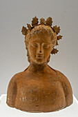 Male terra cotta bust from Canosa in the National Archaeological Museum of Naples, Naples, Italy. Magna Graecia Collection. Circa late 4th-early 3rd Century B.C.