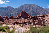 Ruta Nacional 68 through Las Ventanas in the Quebrada de las Conchas or Quebrada de Cafayate, Argentina.