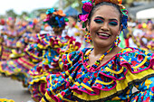 The Battle of Flowers during Barranquilla Festival, Colombia