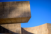 This structure showcases a unique architectural design by Eduardo Chillida, highlighting the interplay of light and shadows in Seville.
