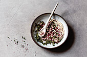 Za'atar spice mix in a bowl