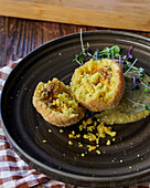 Vegan couscous and vegetable arancini