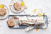 Scandinavian almond bûche