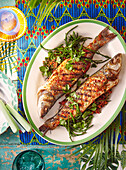 Nigerian grilled fish with samphire