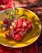 Poor knight with strawberries
