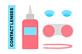 Contact lenses, illustration