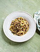 Bigoli with ragù d'anatra (duck ragout)