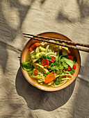 Green tea ramen with chicken
