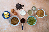 Ingredients for Dubai chocolate brownies