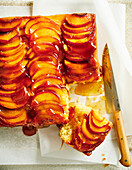 Gluten-free nectarine cake (seen from above)