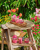 Beetroot mousse with cream cheese and nuts