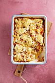 Nudel-Schinken-Gratin mit Blumenkohl