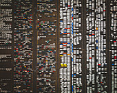 Aerial view of cars in the port of Antwerpen, Belgium.