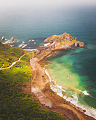 Luftaufnahme von San Juan de Gaztelugatxe, Baskenland, Spanien.