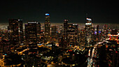 Aerial view of Los Angeles skyline, California, United States.