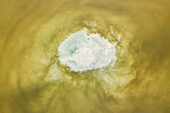 Aerial view of a water pattern near the port, Unalaska, Alaska, United States.