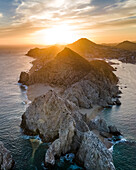 Aerial view of Cabo San Lucas, Baja California, Mexico.