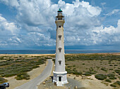 Aerial view of California Lighthouse, Noord, Aruba.