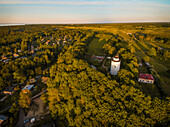 Aerial view of Suurupi lighthouse and campus in Estonia.