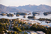 Aerial view of Sitka, Alaska, USA