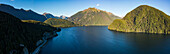 Panoramic aerial view of Silver Bay, Sitka, Alaska, United States.