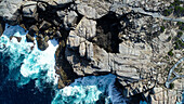 Luftaufnahme von The Natural Bridge, Albany , Westaustralien, Ansicht von oben