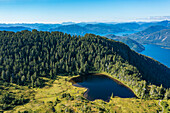Aerial view of the mountains of Baranof Island, Tongass National Forest, Sitka, Alaska, United States.