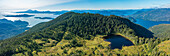 Aerial view of the mountains of Baranof Island, Tongass National Forest, Sitka, Alaska, United States.
