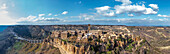 Aerial view of old european hilltop town, Civita di Bagnoregio, Lazio, Italy.