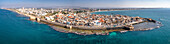 Panorama-Luftaufnahme der Altstadt von Akko Altstadt von Akko, Israel.
