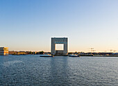 Aerial view of Pontsteigergebouw, at The Amstel River, Amsterdam, The Netherlands.