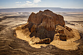 Aerial view of Aruba Rock, an extinct volcano, in Suguta Valley, Northern Kenya