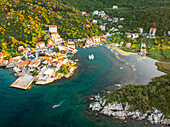 Aerial view of Bjelila, Lustica Bay, Montenegro