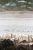 Aerial view of wild Baltic sea coast beach landscape in Curonian Spit near Klaipeda, Lithuania.