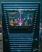 Luftaufnahme des World Financial Center, Pudong, Shanghai, China.