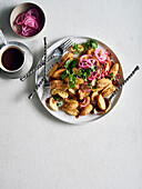 Aloo Chaat mit Tamarindensauce