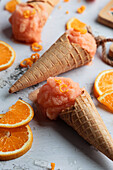 Campari orange sorbet