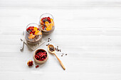 Cappuccino chia pudding with clementines
