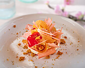 Vanilla rhubarb dessert