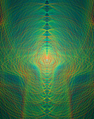 Quantum entanglement or gravity waves.