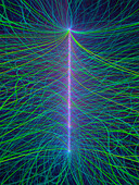 Network hub or quantum entanglement.