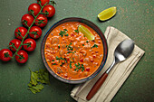 Brazilian moqueca de camarao (seafood stew)
